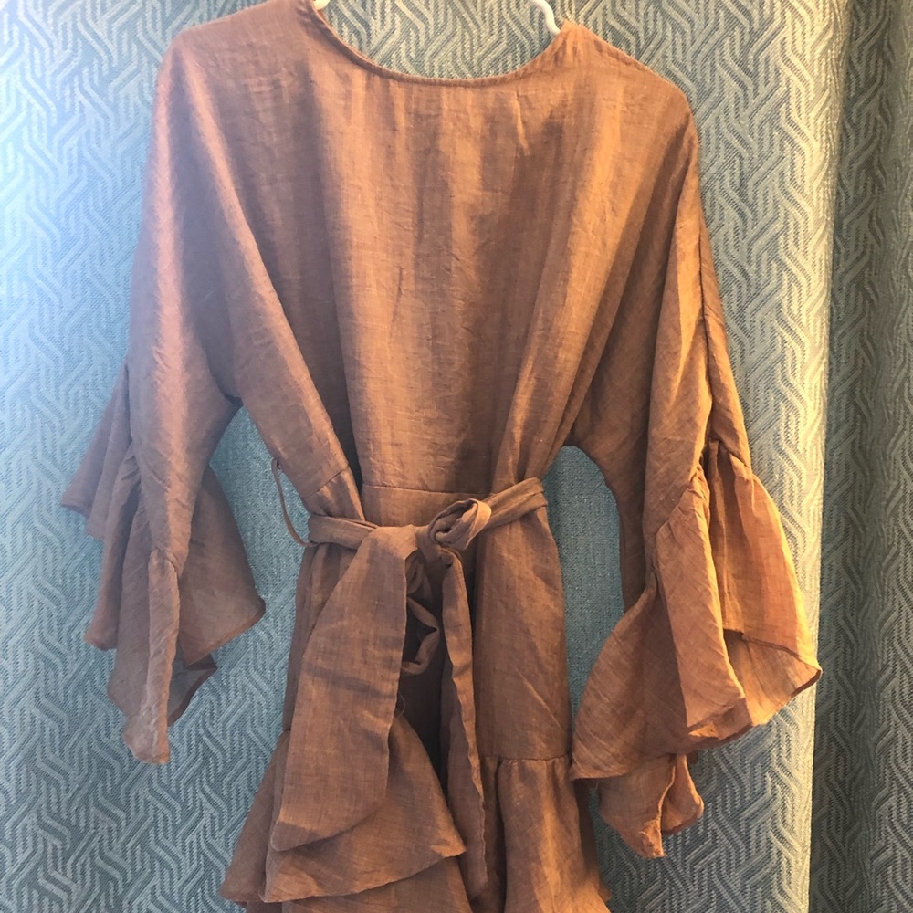 NWT Indikah mauve ruffle dress